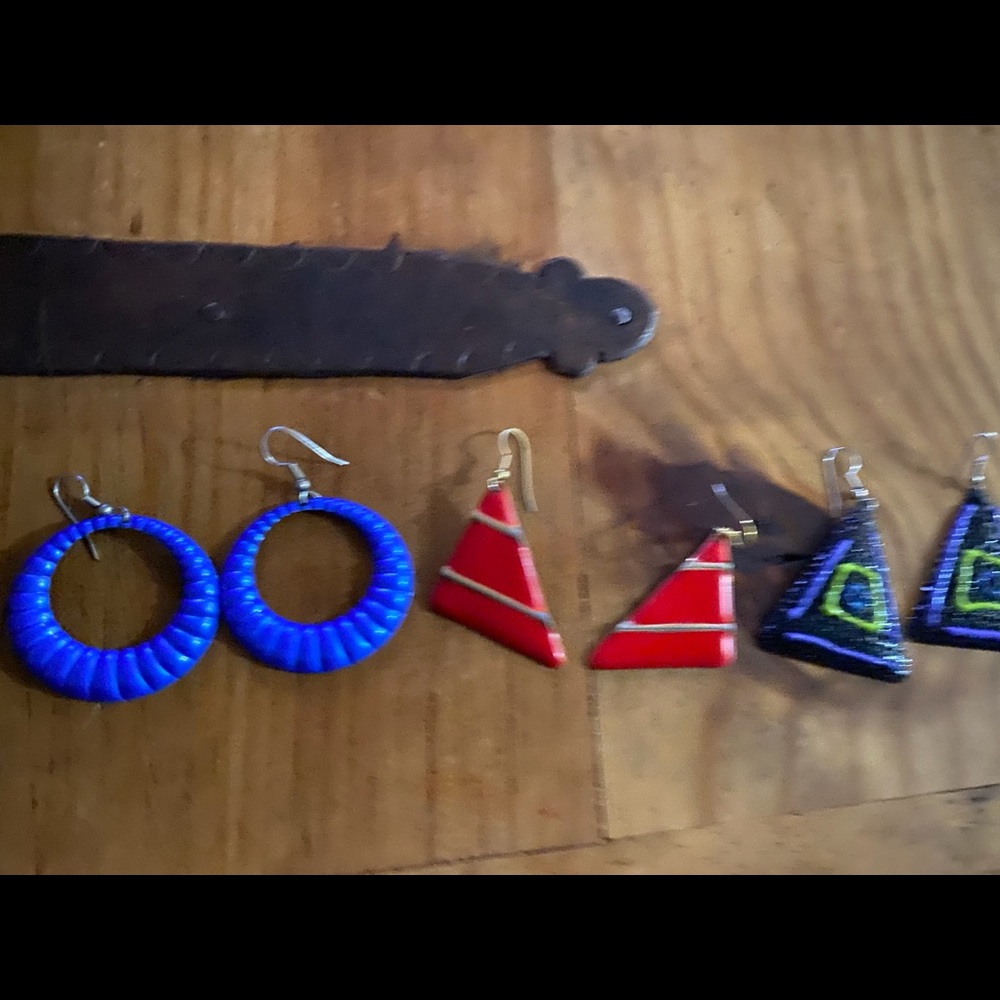 Various geometric shaped earrings